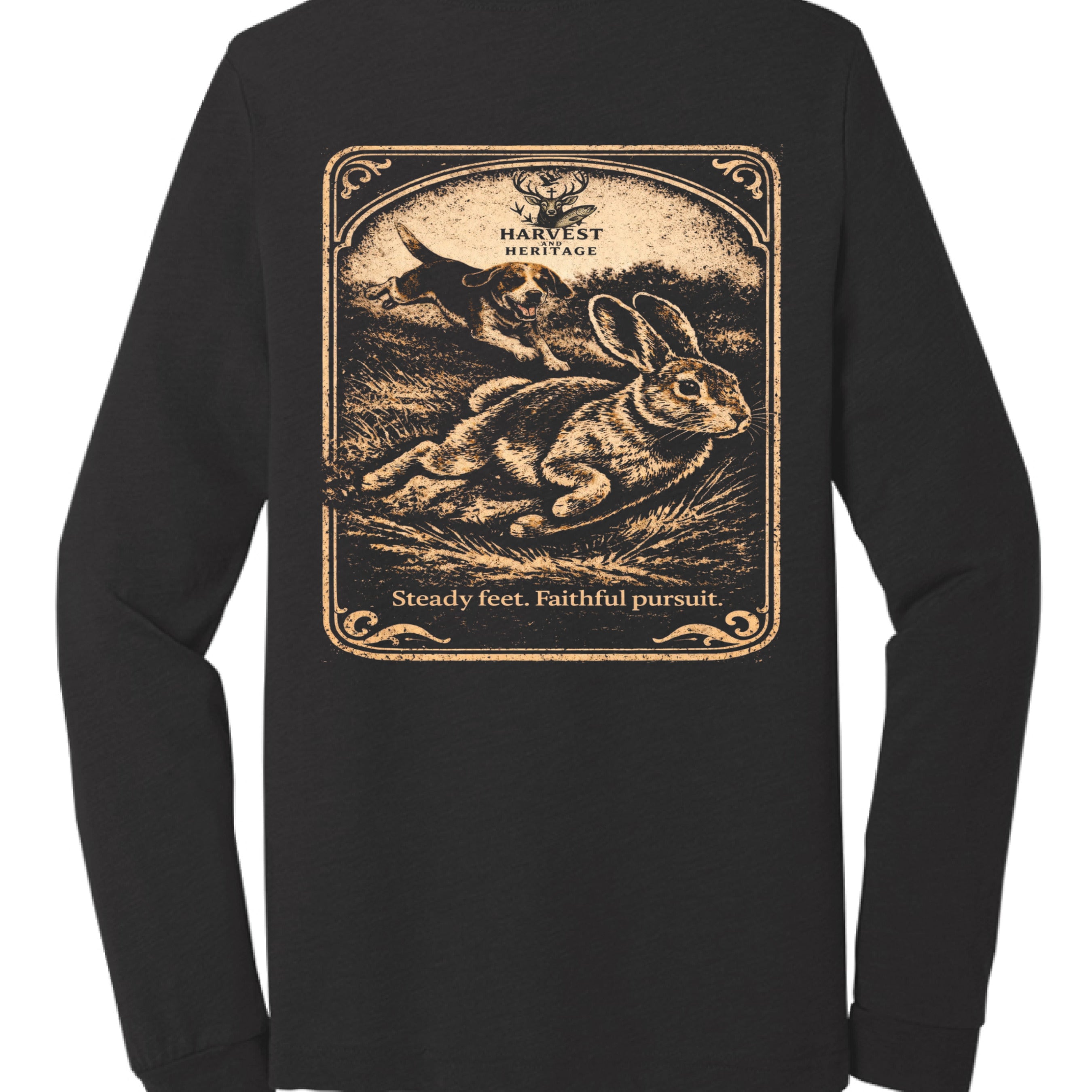 Black Heather Triblend - BACK